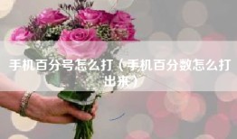 手机百分号怎么打（手机百分数怎么打出来）