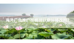 海外广告推广发稿可以撤回修改吗？