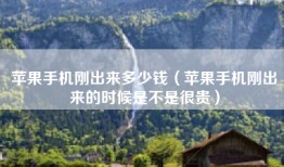 苹果手机刚出来多少钱（苹果手机刚出来的时候是不是很贵）