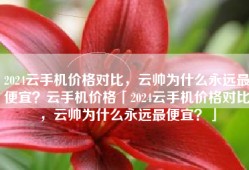 2024云手机价格对比，云帅为什么永远最便宜？云手机价格「2024云手机价格对比，云帅为什么永远最便宜？」