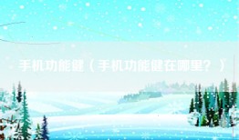 手机功能健（手机功能健在哪里？）