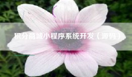 积分商城小程序系统开发（源码）