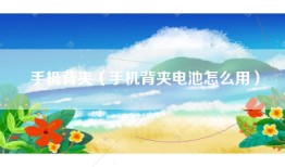 手机背夹（手机背夹电池怎么用）