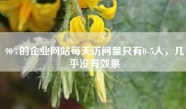 90%的企业网站每天访问量只有0-5人，几乎没有效果
