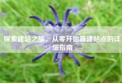 探索建站之旅，从零开始新建站点的详细指南