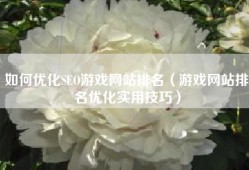 如何优化SEO游戏网站排名（游戏网站排名优化实用技巧）