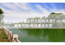 广东487分左右能上什么好的大学？2025年高考可报1所省重点大学