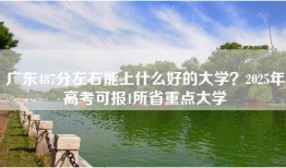 广东487分左右能上什么好的大学？2025年高考可报1所省重点大学