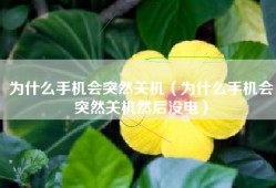 为什么手机会突然关机（为什么手机会突然关机然后没电）