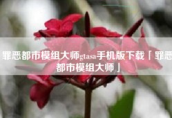 罪恶都市模组大师gtasa手机版下载「罪恶都市模组大师」