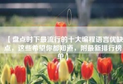 【盘点时下最流行的十大编程语言优缺点，这些希望你都知道，附最新排行榜单】