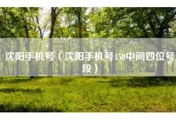 沈阳手机号（沈阳手机号150中间四位号段）