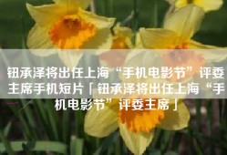 钮承泽将出任上海“手机电影节”评委主席手机短片「钮承泽将出任上海“手机电影节”评委主席」