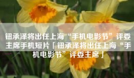 钮承泽将出任上海“手机电影节”评委主席手机短片「钮承泽将出任上海“手机电影节”评委主席」
