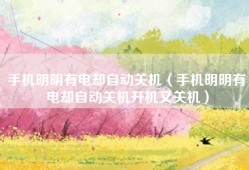 手机明明有电却自动关机（手机明明有电却自动关机开机又关机）