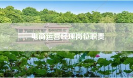电商运营经理岗位职责