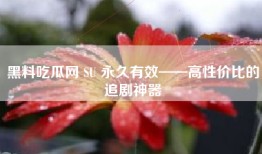 黑料吃瓜网 SU 永久有效——高性价比的追剧神器