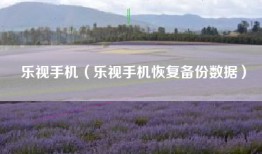 乐视手机（乐视手机恢复备份数据）