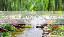 个人年终工作总结(个人通用)精选7篇.docx