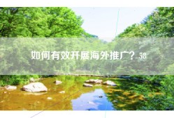 如何有效开展海外推广？58
