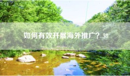 如何有效开展海外推广？58