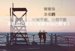 手机自己剪卡（手机卡自己剪卡）