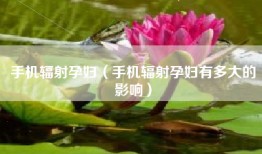 手机辐射孕妇（手机辐射孕妇有多大的影响）