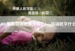 Java基础培训班多少钱？Java培训班学什么？