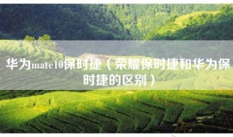 华为mate10保时捷（荣耀保时捷和华为保时捷的区别）