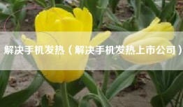 解决手机发热（解决手机发热上市公司）