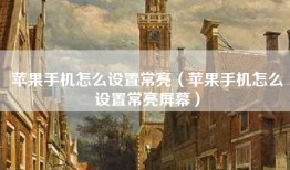 苹果手机怎么设置常亮（苹果手机怎么设置常亮屏幕）