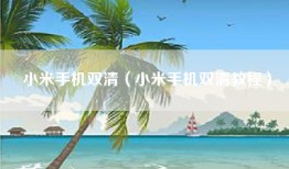 小米手机双清（小米手机双清教程）
