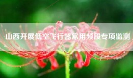 山西开展低空飞行器常用频段专项监测