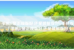 手机lr是正规版好,还是破解版好lr手机版「手机lr是正规版好,还是破解版好」