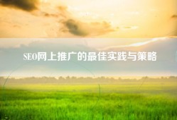 SEO网上推广的最佳实践与策略