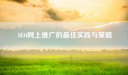 SEO网上推广的最佳实践与策略