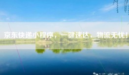 京东快递小程序，一键速达，物流无忧！