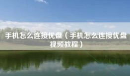 手机怎么连接优盘（手机怎么连接优盘视频教程）