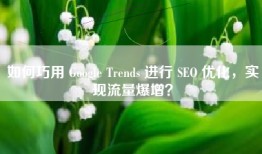 如何巧用 Google Trends 进行 SEO 优化，实现流量爆增？