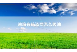 油箱有防盗网怎么吸油