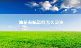 油箱有防盗网怎么吸油