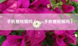 手机要贴膜吗（oppo手机要贴膜吗）
