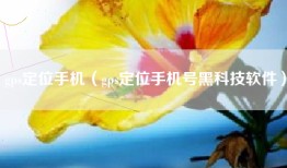 gps定位手机（gps定位手机号黑科技软件）