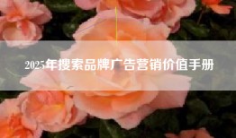 2025年搜索品牌广告营销价值手册