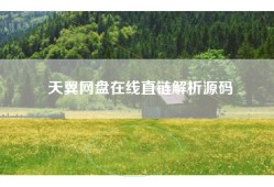 天翼网盘在线直链解析源码