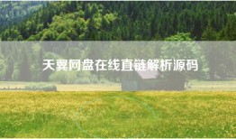 天翼网盘在线直链解析源码