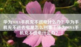 华为NOVA手机充不进电什么办？华为手机充不进去电是怎么回事「华为NOVA手机充不进电什么办？」