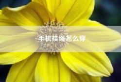 手机挂绳怎么穿