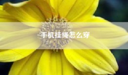手机挂绳怎么穿