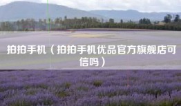 拍拍手机（拍拍手机优品官方旗舰店可信吗）